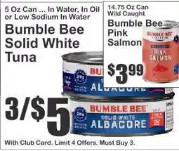 Key Food Bumble Bee Solid White Tuna offer