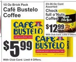 Key Food Cafe Bustelo Coffee offer