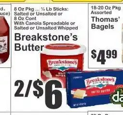 Key Food Breakstone's Butter offer