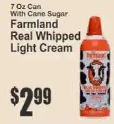 Key Food Farmland Real Whipped Light Cream offer