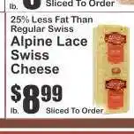 Key Food Alpine Lace Swiss Cheese offer
