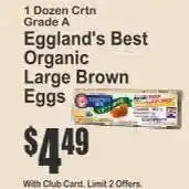 Key Food Eggland's Best Organic Large Brown Eggs offer