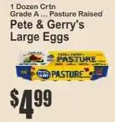 Key Food Pete & Gerry's Large Eggs offer