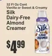 Key Food Silk Dairy-Free Almond Creamer offer