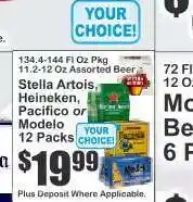 Key Food Stella Artois, Heineken, Pacifico or Modelo 12 Packs offer