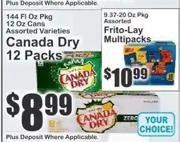 Key Food Canada Dry 12 Packs offer
