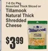 Key Food Tillamook Natural Thick Shredded Cheese offer