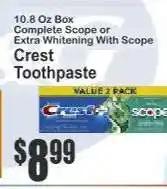 Key Food Crest Toothpaste offer