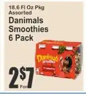Key Food Danimals Smoothies 6 Pack offer