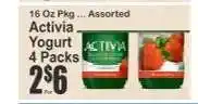 Key Food Activia Yogurt 4 Packs offer