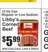 Key Food Libby's Corned Beef offer
