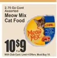 Key Food Meow Mix Cat Food offer