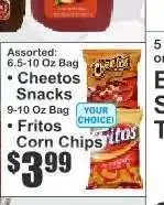 Key Food Cheetos Snacks / Fritos Corn Chips offer