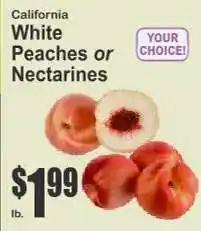 Key Food California White Peaches or Nectarines offer