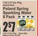 Key Food Poland Spring Sparkling Water 8-Pack offer