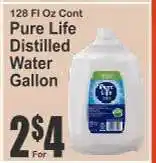 Key Food Pure Life Distilled Water Gallon offer