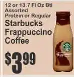 Key Food Starbucks Frappuccino Coffee offer