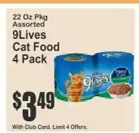 Key Food 9Lives Cat Food 4-Pack offer