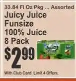 Key Food Juicy Juice Funsize offer