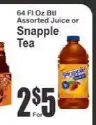 Key Food Snapple Tea offer