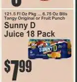 Key Food Sunny D Juice 18 Pack offer