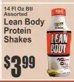 Key Food Lean Body Protein Shakes offer