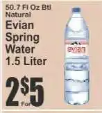 Key Food Evian Spring Water offer