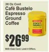 Key Food Café Bustelo Espresso Ground Coffee offer