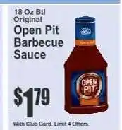 Key Food Open Pit Barbecue Sauce offer