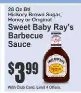 Key Food Sweet Baby Ray's Barbecue Sauce offer