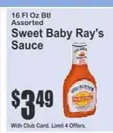 Key Food Sweet Baby Ray's Sauce offer