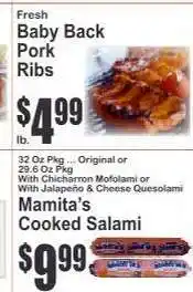 Key Food Mamita's Cooked Salami offer