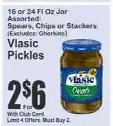 Key Food Vlasic Pickles offer