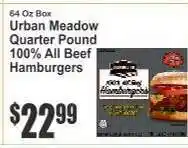 Key Food Urban Meadow Quarter Pound 100% All Beef Hamburgers offer