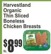 Key Food Harvestland Organic Thin Sliced Boneless Chicken Breasts offer