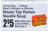 Key Food Nissin Top Ramen Noodle Soup offer
