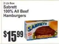 Key Food Sabrett 100% All Beef Hamburgers offer