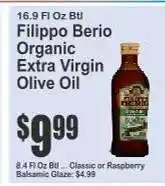 Key Food Filippo Berio Organic Extra Virgin Olive Oil offer