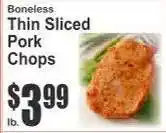 Key Food Boneless Thin Sliced Pork Chops offer
