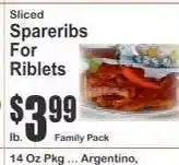 Key Food Sliced Spareribs For Riblets offer