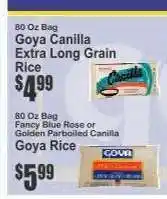 Key Food Goya Canilla Extra Long Grain Rice offer