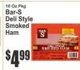 Key Food Bar S Deli Style Smoked Ham offer