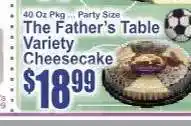 Key Food The Father's Table Variety Cheesecake offer