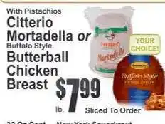 Key Food Citterio Mortadella or Butterball Chicken Breast offer