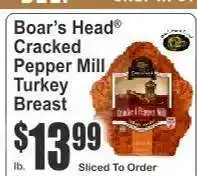 Key Food Boar's Head Cracked Pepper Mill Turkey Breast offer