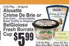 Key Food BelGioioso Fresh Burrata Cup offer