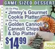 Key Food Golden Cannoli Cannoli Chips & Dip Platter offer