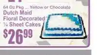Key Food Dutch Maid Floral Decorated ¼ Sheet Cakes offer