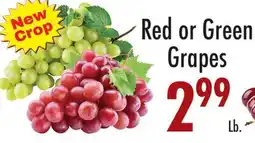 Garden Fresh Market Red or Green Grapes offer