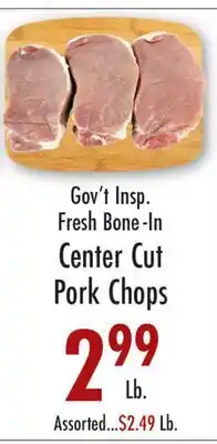 Garden Fresh Market Gov't Insp. Fresh Bone-In Center Cut Pork Chops offer